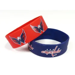 Washington Capitals Bracelets - 2 Pack Wide - Special Order