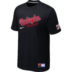 Washington Nationals Black Nike Short Sleeve Practice T-Shirt