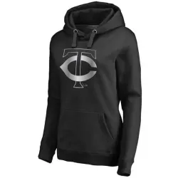 Women Minnesota Twins Platinum Collection Pullover Hoodie LanTian - Black