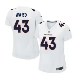 Women Nike Denver Broncos #43 T.J. Ward 2016 White Game Event Jersey